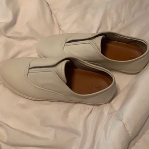 FRYE Maya CVO Slip On Leather Sneaker Shoes White